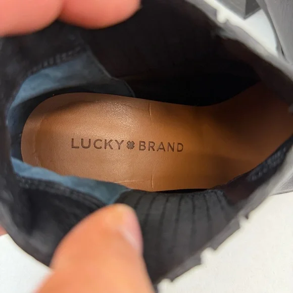 Lucky Brand Licidola Black Leather Ankle Boots Women’s Size 7M - Picture 7 of 8